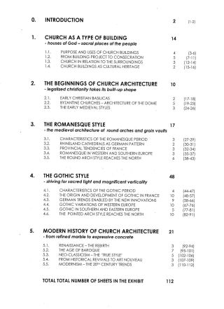 DOMUS DEI, A HISTORY OF EUROPEAN CHURCH ARCHITECTURE – sheet 2