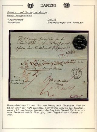 GDAŇSK - DANZIG: VRÁCENÉ ZÁSILKY – list 5
