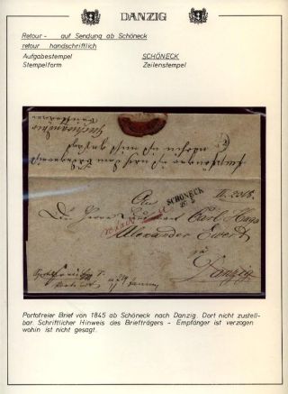 GDAŇSK - DANZIG: VRÁCENÉ ZÁSILKY – list 6