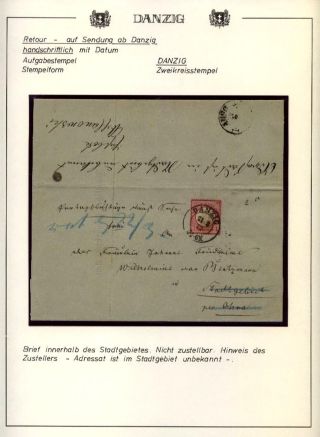 GDAŇSK - DANZIG: VRÁCENÉ ZÁSILKY – list 12