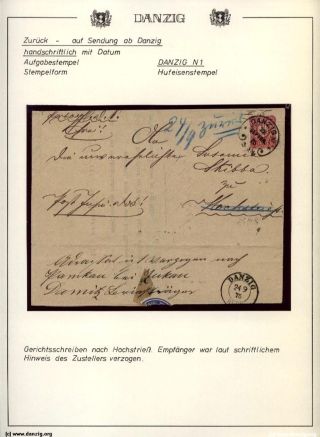 DANZIG: ZURÜCK - RETOUR – Blatt 17