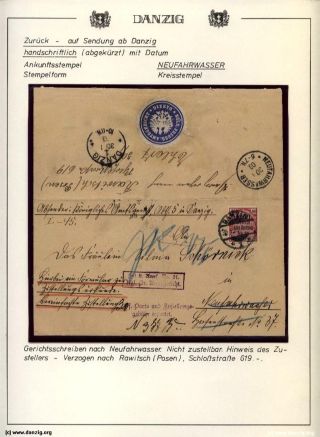 DANZIG: RETURNED SHIPMENTS – sheet 36