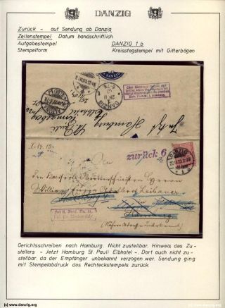 DANZIG: RETURNED SHIPMENTS – sheet 38
