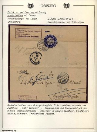 DANZIG: RETURNED SHIPMENTS – sheet 44