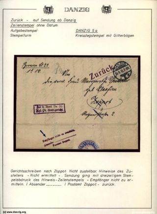 DANZIG: RETURNED SHIPMENTS – sheet 48