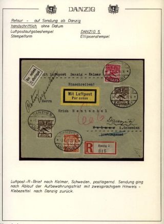 GDAŇSK - DANZIG: VRÁCENÉ ZÁSILKY – list 84