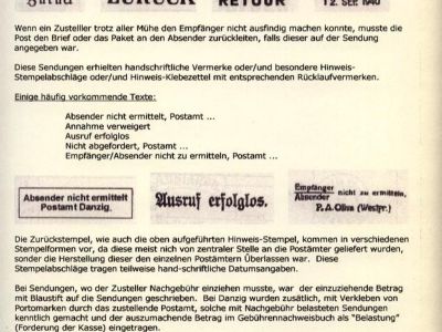 DANZIG: RETURNED SHIPMENTS