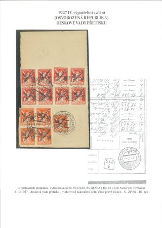 1927 IV. POSTAGE DUE PROVISIONAL ISSUE (CHAINBRAKER) DL 50 - 50/150 H – sheet 4