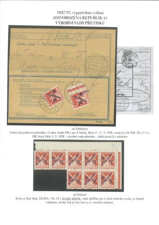 1927 IV. POSTAGE DUE PROVISIONAL ISSUE (CHAINBRAKER) DL 50 - 50/150 H – sheet 7