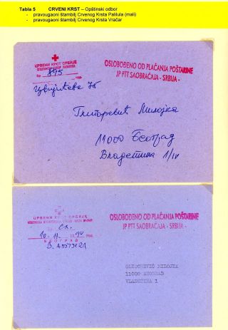 POST AUS BOSNIEN ÜBER HUMANITÄRE ORGANISATION AUSGELIEFERT,  1992-1995 – Blatt 5