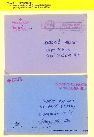 POST AUS BOSNIEN ÜBER HUMANITÄRE ORGANISATION AUSGELIEFERT,  1992-1995 – Blatt 6