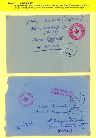 POST AUS BOSNIEN ÜBER HUMANITÄRE ORGANISATION AUSGELIEFERT,  1992-1995 – Blatt 7