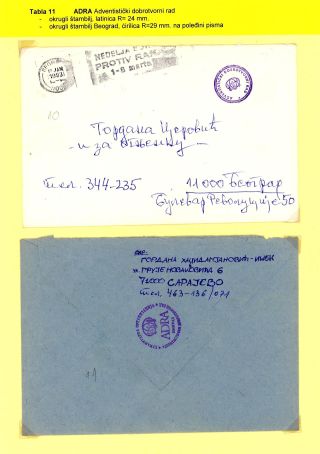 POST AUS BOSNIEN ÜBER HUMANITÄRE ORGANISATION AUSGELIEFERT,  1992-1995 – Blatt 11