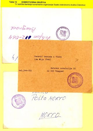 POST AUS BOSNIEN ÜBER HUMANITÄRE ORGANISATION AUSGELIEFERT,  1992-1995 – Blatt 14