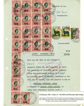 SVAZIJSKO: KOLKY DO ROKU 1968 – list 16