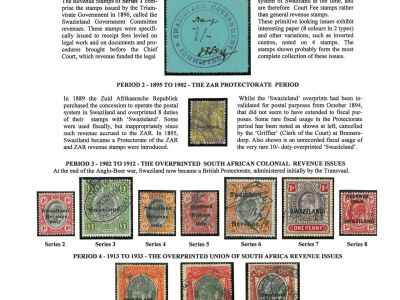 THE SWAZILAND REVENUE STAMPS TO 1968