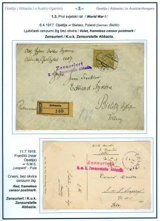 POSTGESCHICHTE VON OPATIJA (ABBAZIA) – Blatt 12