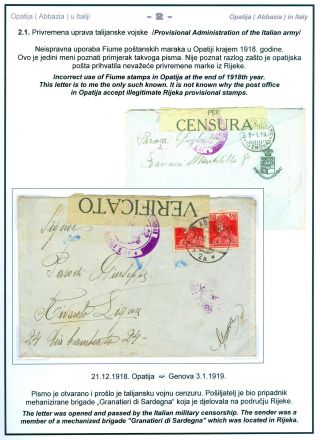 POSTGESCHICHTE VON OPATIJA (ABBAZIA) – Blatt 15