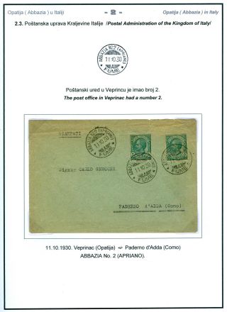 POSTGESCHICHTE VON OPATIJA (ABBAZIA) – Blatt 30