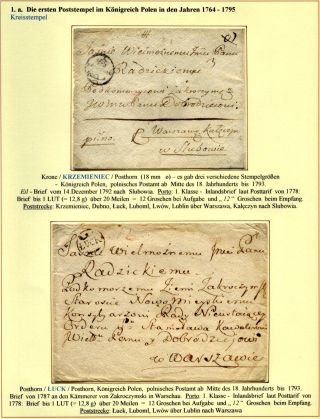 POLISH POST UNTIL 1875 / REPUBLIC OF POLAND 1764-1795 / KINGDOM POLAND 1815-1915 – sheet 7