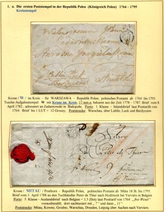 POLISH POST UNTIL 1875 / REPUBLIC OF POLAND 1764-1795 / KINGDOM POLAND 1815-1915 – sheet 9