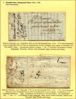 POLISH POST UNTIL 1875 / REPUBLIC OF POLAND 1764-1795 / KINGDOM POLAND 1815-1915 – sheet 12