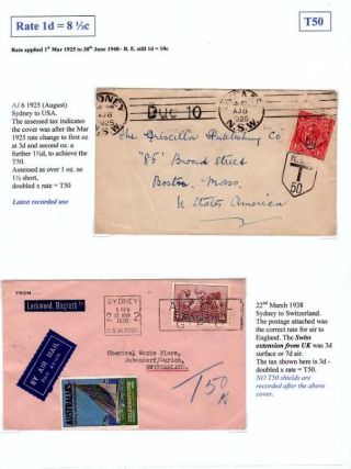 NEW SOUTH WALES - NACHPORTO 1891-1966 – Blatt 49