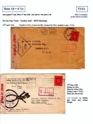 NEW SOUTH WALES - NACHPORTO 1891-1966 – Blatt 62