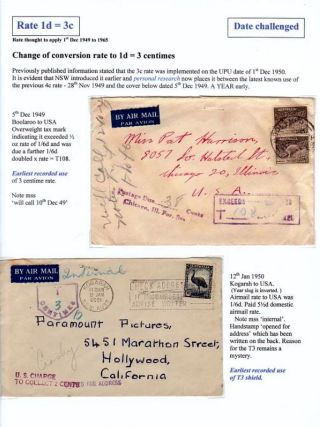 NEW SOUTH WALES - NACHPORTO 1891-1966 – Blatt 69