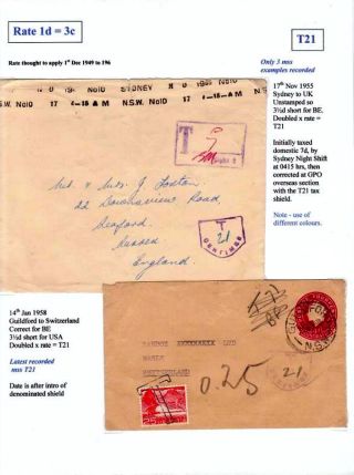 NEW SOUTH WALES - NACHPORTO 1891-1966 – Blatt 80