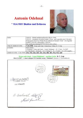NEW AUTHORS OF CZECH STAMPS – sheet 6