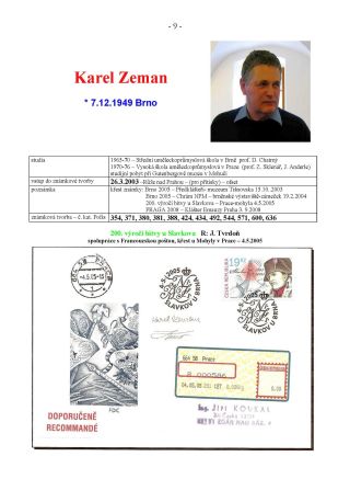 NEW AUTHORS OF CZECH STAMPS – sheet 9