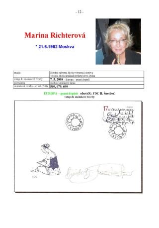 NEW AUTHORS OF CZECH STAMPS – sheet 12