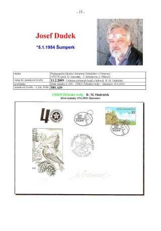 NEW AUTHORS OF CZECH STAMPS – sheet 13