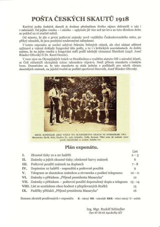 POŠTA ČESKÝCH SKAUTŮ 1918 – list 1