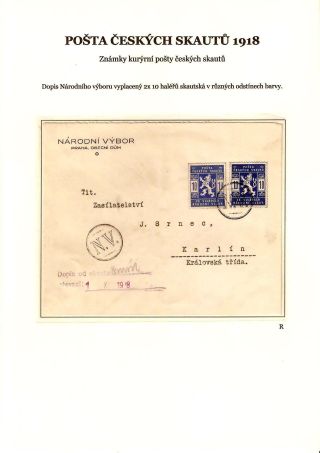 POŠTA ČESKÝCH SKAUTŮ 1918 – list 8