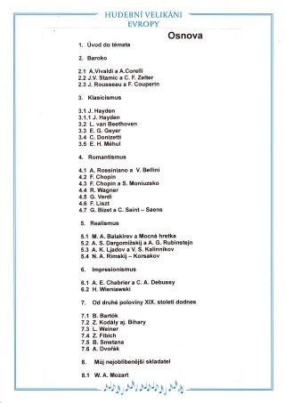 HUDEBNÍ VELIKÁNI EVROPY – list 2