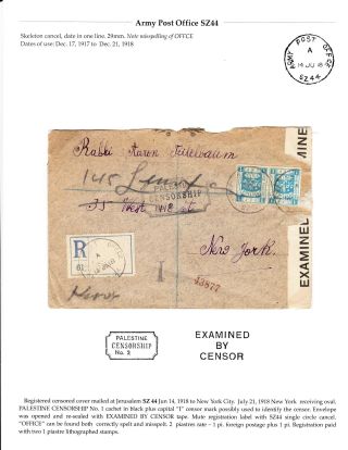 THE CIVILIAN POSTMARKS AND POSTAL MARKINGS OF BRITISH JERUSALEM 1918-1948 – sheet 3