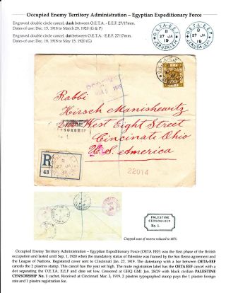 THE CIVILIAN POSTMARKS AND POSTAL MARKINGS OF BRITISH JERUSALEM 1918-1948 – sheet 6