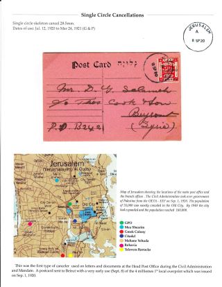 THE CIVILIAN POSTMARKS AND POSTAL MARKINGS OF BRITISH JERUSALEM 1918-1948 – sheet 14