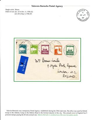 RAZÍTKA CIVILNÍ POŠTY A POŠTOVNÍ ZNAČENÍ V BRITSKÉM JERUZALÉMU 1918-1948 – list 82