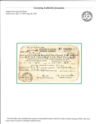 RAZÍTKA CIVILNÍ POŠTY A POŠTOVNÍ ZNAČENÍ V BRITSKÉM JERUZALÉMU 1918-1948 – list 89
