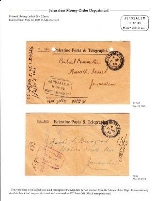 RAZÍTKA CIVILNÍ POŠTY A POŠTOVNÍ ZNAČENÍ V BRITSKÉM JERUZALÉMU 1918-1948 – list 91