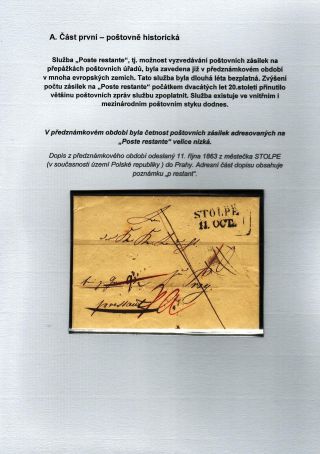 POSTE RESTANTE (focusing on the territory of Czechoslovakia) – sheet 3