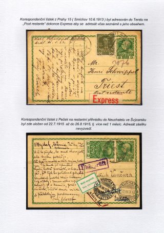 POSTE RESTANTE (focusing on the territory of Czechoslovakia) – sheet 10