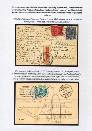 POSTE RESTANTE (focusing on the territory of Czechoslovakia) – sheet 12