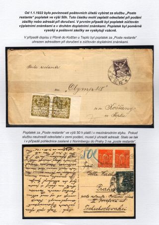 POSTE RESTANTE (focusing on the territory of Czechoslovakia) – sheet 14