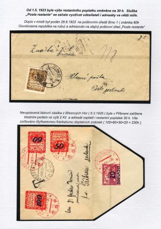 POSTE RESTANTE (focusing on the territory of Czechoslovakia) – sheet 15