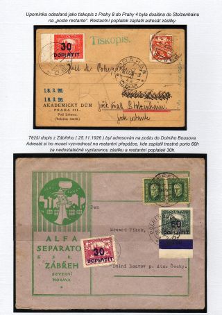 POSTE RESTANTE (focusing on the territory of Czechoslovakia) – sheet 16