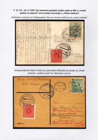 POSTE RESTANTE (zaměřené na území Československa) – list 20